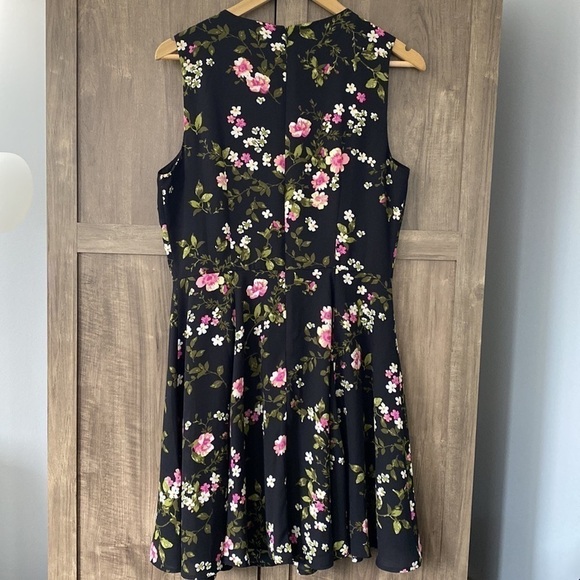 NWT Maison Jules Black Penny Floral Dress Size 10 - Picture 8 of 15